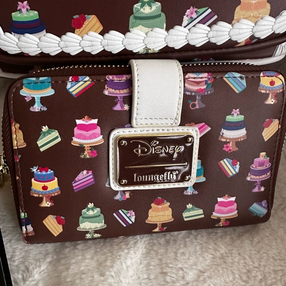 Disney Princess Dessert Cakes Loungefly Mini Backpack and Wallet Set: NWT - Picture 2 of 16